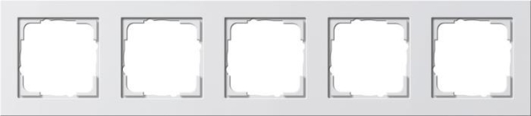 Cadre fin. 5x Gira E2 blanc