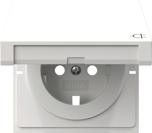 cache SCHUKO clapet Gira F100 blanc