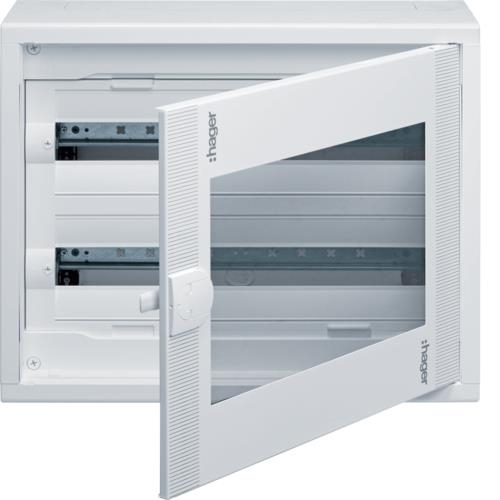 Opbouw verdeelkast vega D 2R. 48M. - doorzichtige deur