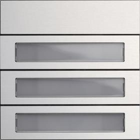 Mod.touche d'appel 3x System 106 aluminium