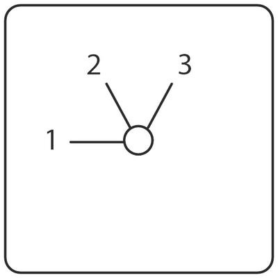 3-standenschakelaar zonder 0-positie (4 schroeven)