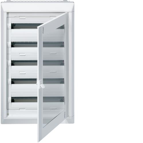 Coffret encastré vega D 5R. 120M.. - porte transparente