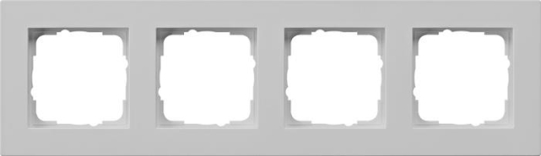 Cadre fin. 4x plat Gira E2 gris m
