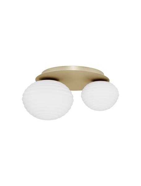 ALLEN Matt Gold Metal & Milky White Structured Glass LED E14 1x5 Watt LED E27 1x12 Watt 230 Volt IP2