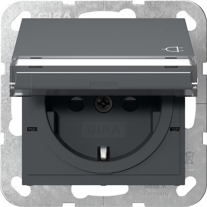 SCHUKO clapet étiquette + SH System 55 anthracite