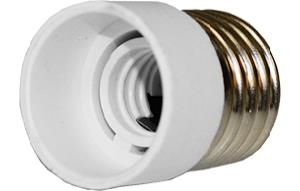 Adaptateur de socket - E27 mâle - E14 femelle - Blanc