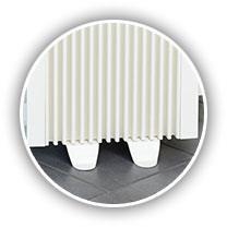 410SD  Paire pieds RAL9010 13 cm