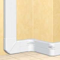 Goulotte DLP design 50x150 mm blanc - 2m - couvercle 2x65mm