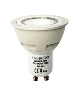 LED AMPOULE AVEC REFLECTEUR 50MM - BLANC - 230V / 5W DIMMABLE 3000K 38°