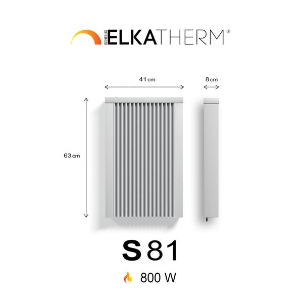 S81   0,8 kw  RAL9010 63/41/8 cm