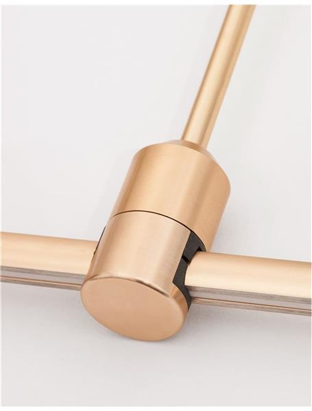 GRAMMI 03 Magnetic Tubular Structure Satin Gold Aluminium IP20 Included Driver 60 Watt AC220-240V Ou