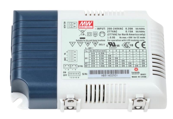 1-10V PWM DIMMER COURANT CONTINUE 180-290VAC 350mA-1050mA CC 40W