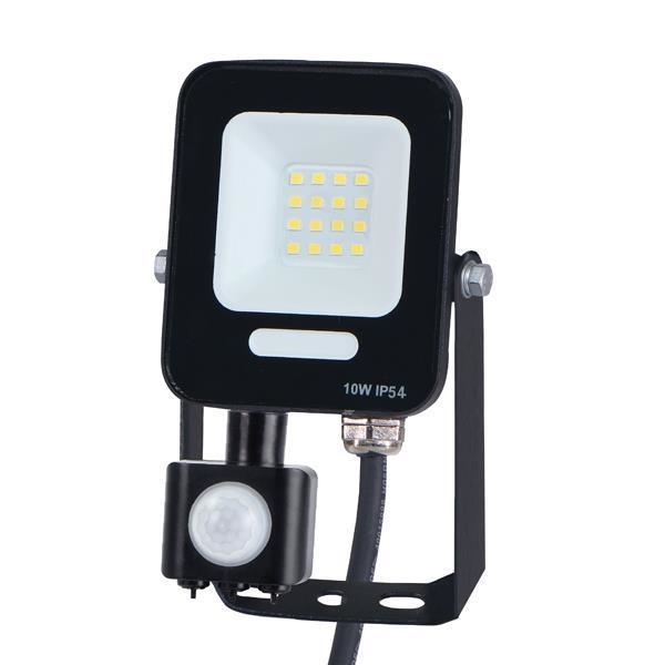 PROJECTEUR LED 10W 6500K IP66 DETECTEUR ROTATIF 360° NOIR