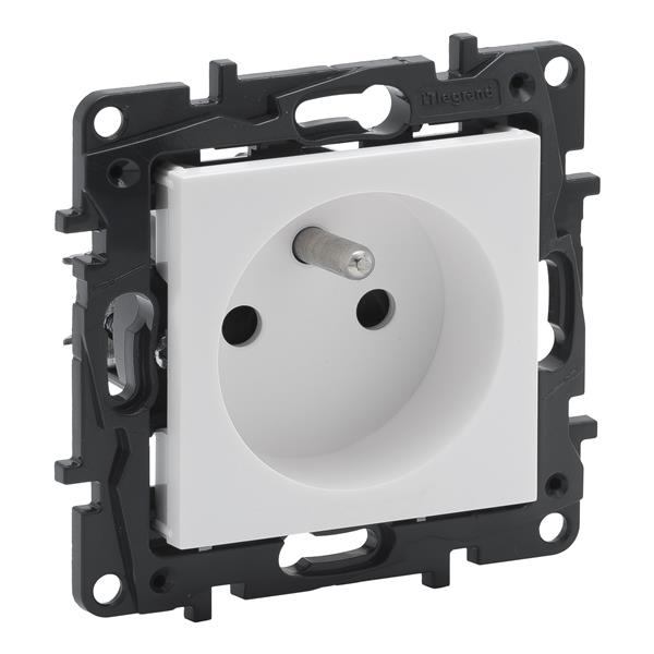 Niloé contactdoos 2P+A-16A 250V - met spanklauwen - wit