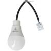 Socket chantier LED 9W 2700K avec câble de connexion de 150 mm et pince à fiche
