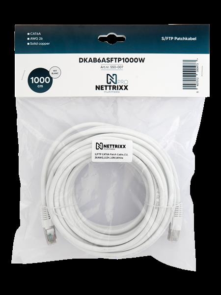 CAT6A  SFTP Cablepatch 1000cm Blanc