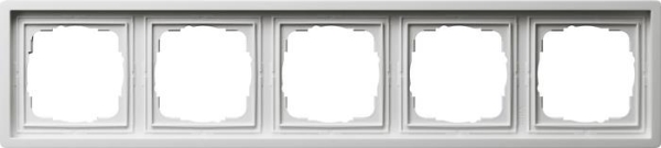 Cadre fin. 5x Gira F100 blanc