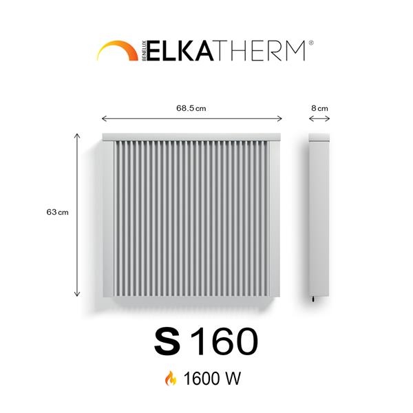 S160 1,6 kw  RAL9010  63/69/8 cm