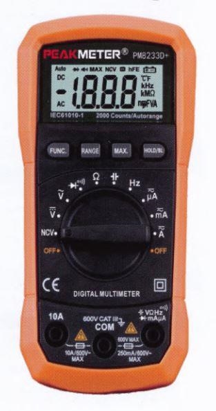 2000 chiffres, 0,5%, compteur de poche, sélection automatique, 10A ac-dc, mesureur de capacité