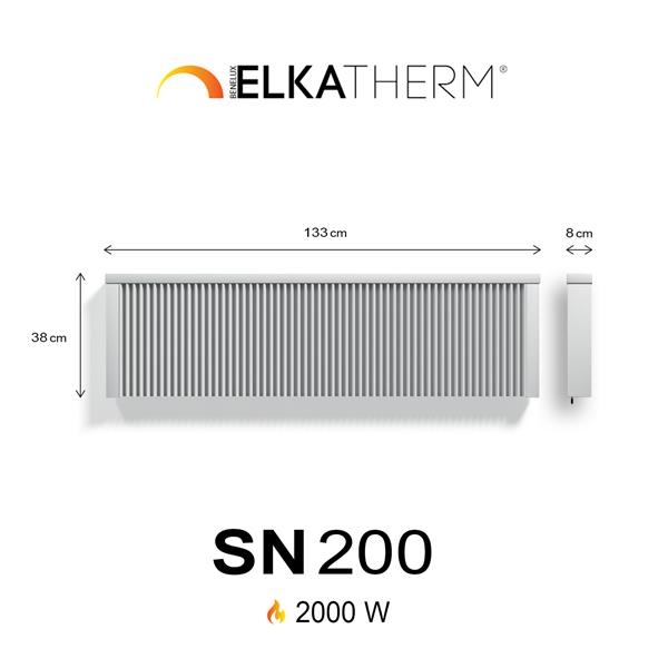 SN200  2,0 kw  RAL9010 38/133/8 cm