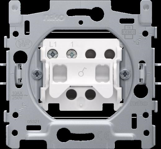 SOCLE INTERRUPTEUR (À TÉMOIN) UNIPOLAIRE 10A, BORNES À VIS