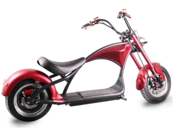 e-Rider moto éléctrique 2000W 60V/20Ah - Couleur : Rouge Matte