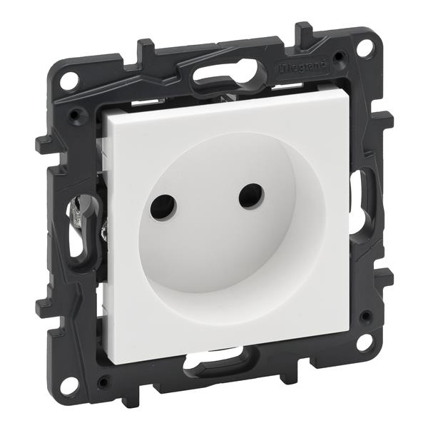 Niloé contactdoos 2P-16A-250V met spanklauwen - wit