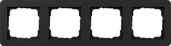 Cadre fin. 4x Gira E1 noir m