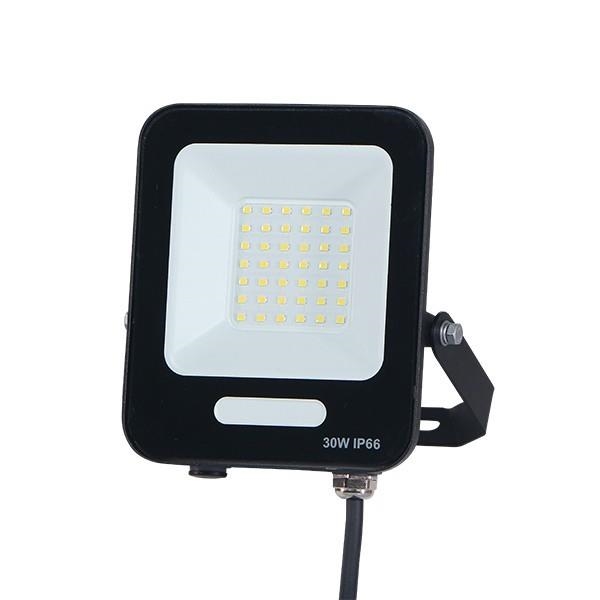 PROJECTEUR LED 30W 3000K IP66 CABLE 60CM NOIR