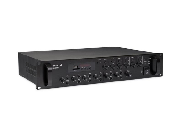 MX-5006M, amplificateur mÃ©langeur 6 zones, 100V, 19â€œ, 3U, 500W