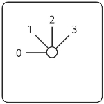 3-standenschakelaar met 0-positie (4 schroeven)