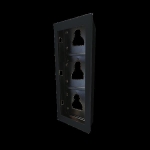 CHASSIS A ENCASTRER 3 MODULES ULTRA NOIR