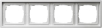 Cadre fin. 4x Gira F100 blanc