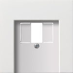 Plaque TAE+stéréo+USB Gira F100 blanc