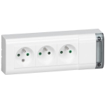 Meerv. contactdoos 4 x 2 P + A 10/16A 230V wit zonder snoer