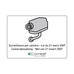AUTOCOLLANT SURVEILLANCE PAR CAMÉRA 15x10CM