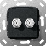 SAT douille F 2x Gender Changer Module noir m