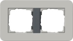 cadre fin. 2x Gira E3 gris/anthr.