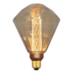 LAMP DECO DIAMANT G125 DIM. 3,5W 2000K E27 GOLD GLASS