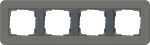 Cadre fin. 4x Gira E3 gris foncé/anthr.
