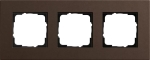 cadre fin. 3x Gira Esprit Lin.ctrpl. brun