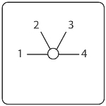 4-standenschakelaar zonder 0-positie (22.5mm)