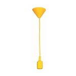 ROSETTE CÂBLE ET DOUILLE E27 JAUNE