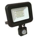 PROJECTEUR LED SMD AVEC DETECTEUR ROTATIF 20W 4000K IP65 NOIRE