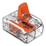 Verbindingsklem /Universele klem COMPACT 2-DRAADS KLEM met bedieningshendels, transparant