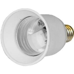 Adaptateur de socket - E14 mâle / E27 femelle - Blanc