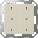 BP basc. 2x flèches OneKNX System 55 blanc crème