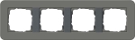 Cadre fin. 4x Gira E3 gris foncé/anthr.