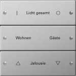 Jeu basc. 3x inscr. System 55 acier inoxydable