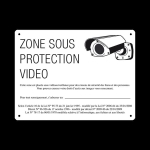 AUTOCOLLANT SURVEILLANCE PAR CAMERA 30X20CM